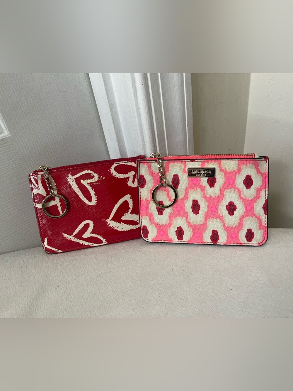 kate spade Red and Pink Patterned Cardholder set - Picture 5 of 5